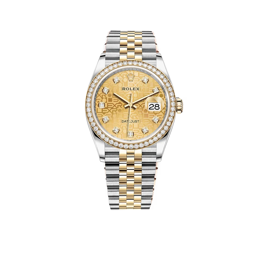Datejust 36mm Champagne Jubilee Diamond Dial Watch 116243