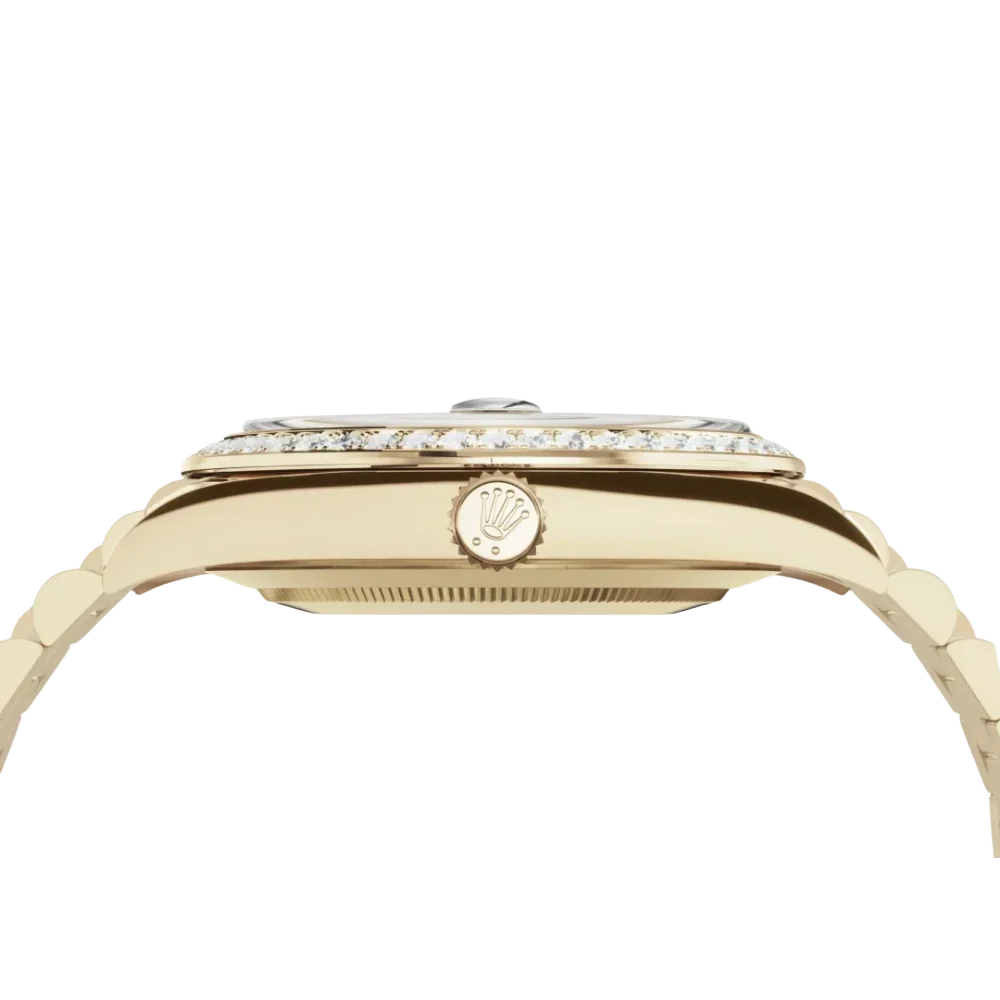 Day-Date 40mm 228348RBR Yellow Gold Diamond Bezel Champagne Diamond Dial