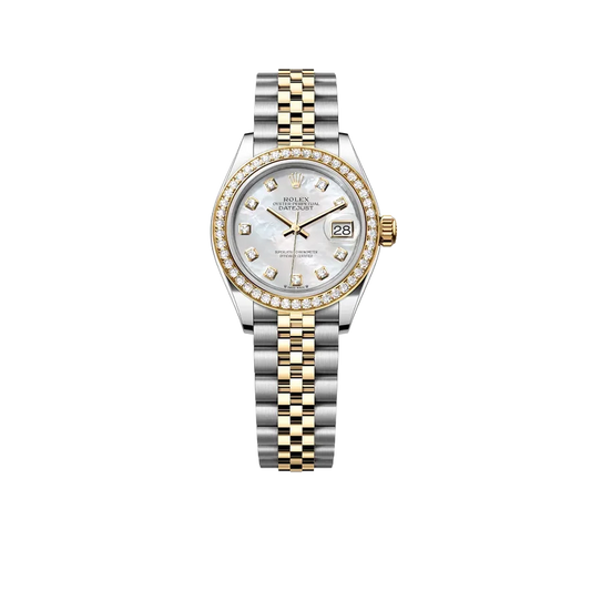 Lady-Datejust 28mm 279383RBR-0019 Oystersteel Mother of Pearl Diamond Dial Diamond Bezel Jubilee