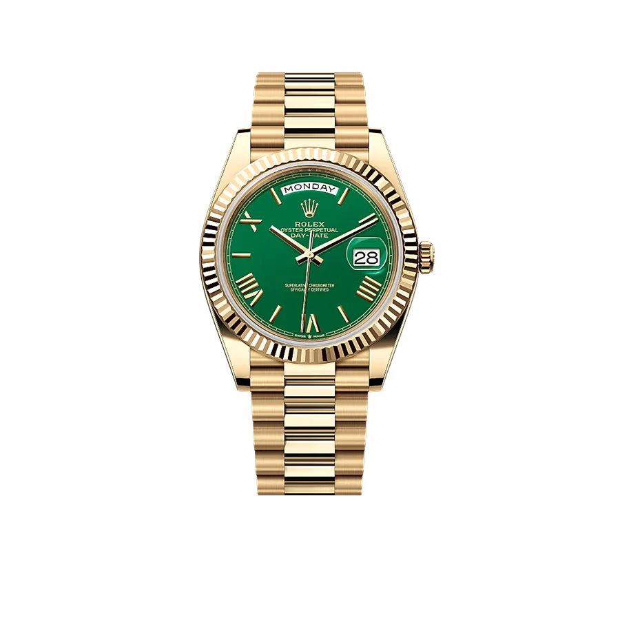Day-Date 40mm Green Roman Yellow Gold 228238