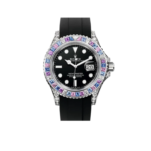 Yacht-Master Cotton Candy 40mm White Gold Black Dial Oysterflex 126679SABR