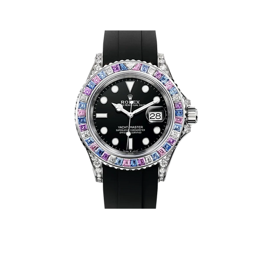 Yacht-Master Cotton Candy 40mm White Gold Black Dial Oysterflex 126679SABR