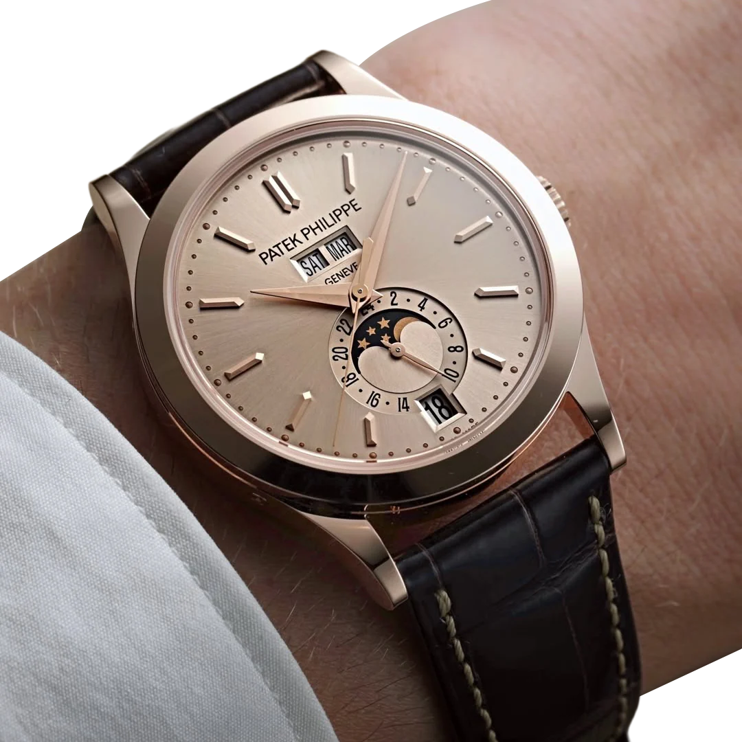 Complications 38mm 5396R-016 Annual Calendar Moon Phases Rose Gold Sand Beige Dial