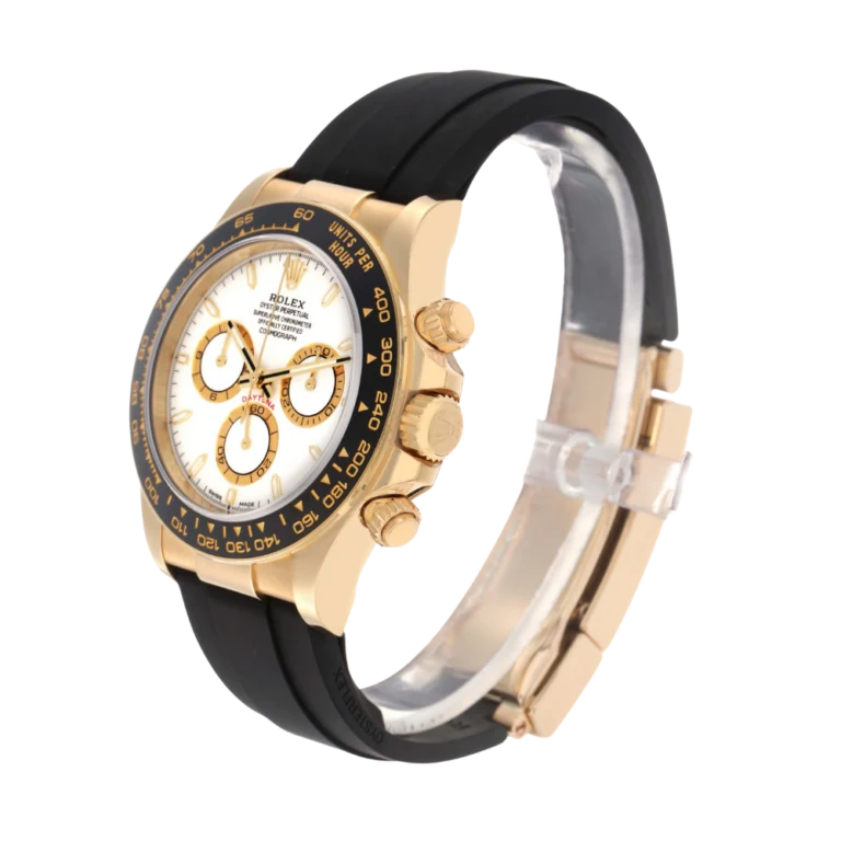 Daytona 40mm Yellow Gold White Dial Mens Watch 126518