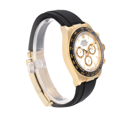 Daytona 40mm Yellow Gold White Dial Mens Watch 126518