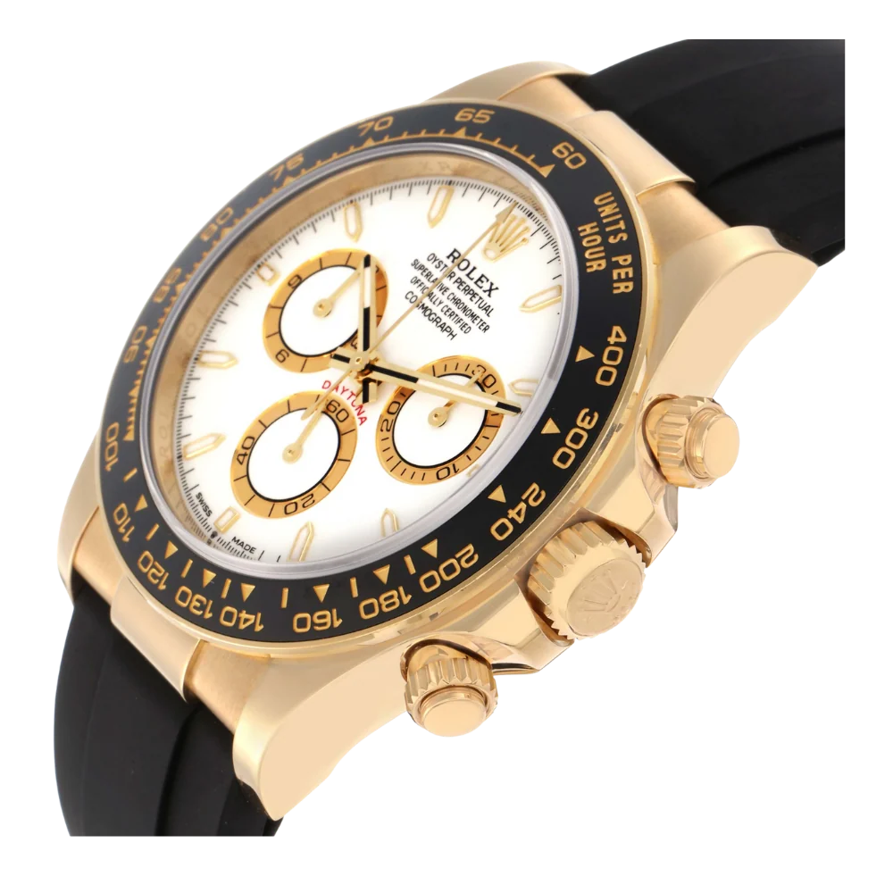 Daytona 40mm Yellow Gold White Dial Mens Watch 126518