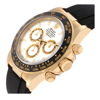 Daytona 40mm Yellow Gold White Dial Mens Watch 126518