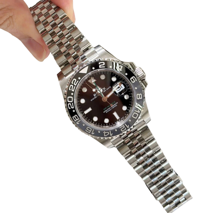 GMT-Master II Bruce Wayne Stainless Steel Black Dial Jubilee M126710GRNR-0003 New