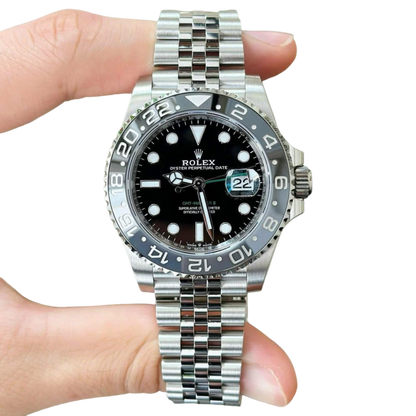 GMT-Master II Bruce Wayne Stainless Steel Black Dial Jubilee M126710GRNR-0003 New