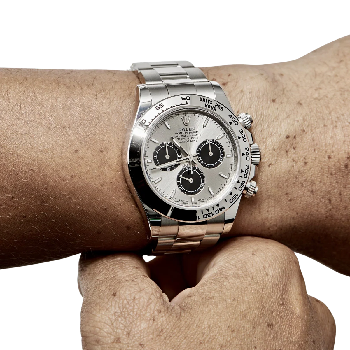 Daytona 40 mm White Gold Silver Dial Mens Watch M126509-0003