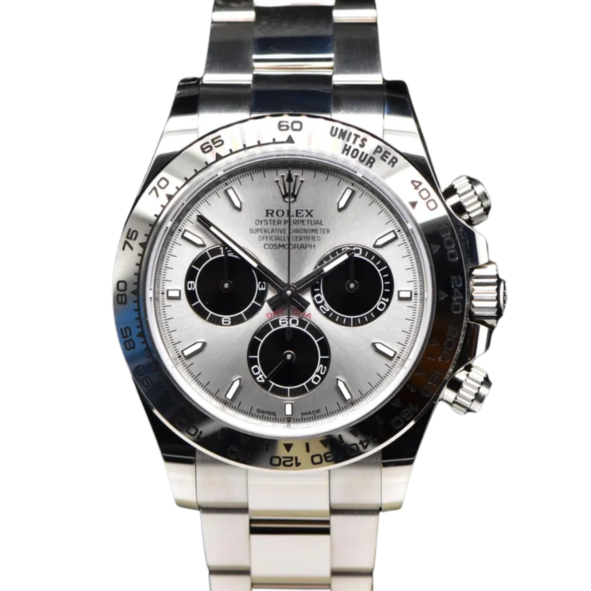 Daytona 40 mm White Gold Silver Dial Mens Watch M126509-0003