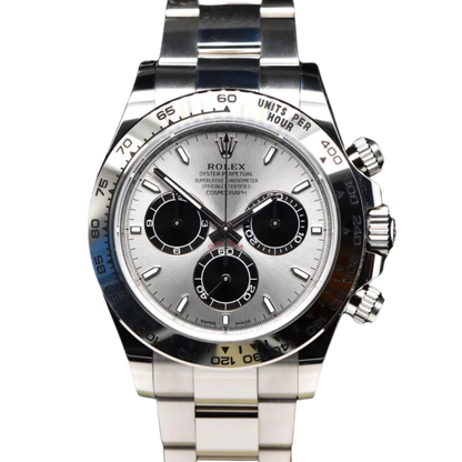 Daytona 40 mm White Gold Silver Dial Mens Watch M126509-0003