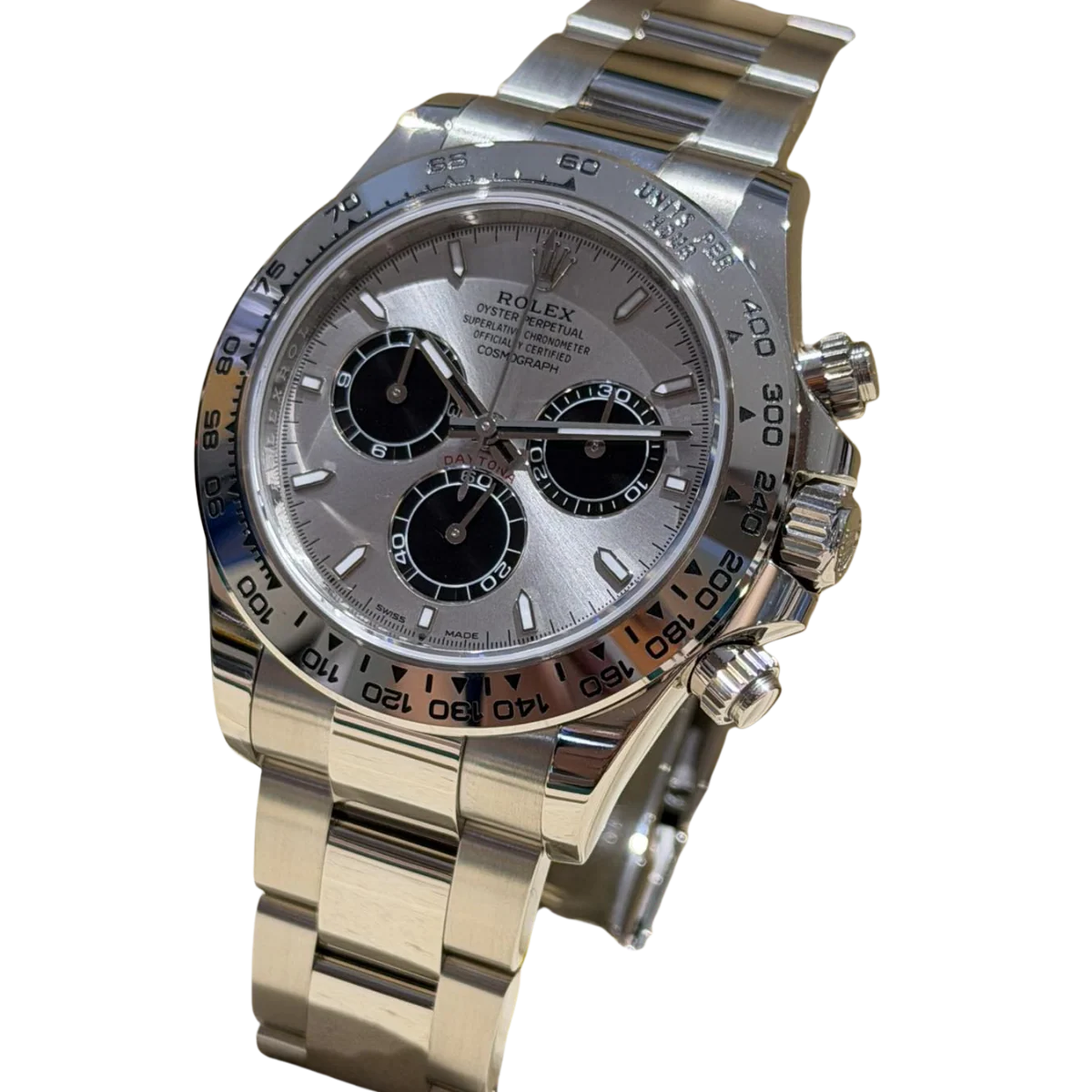 Daytona 40 mm White Gold Silver Dial Mens Watch M126509-0003