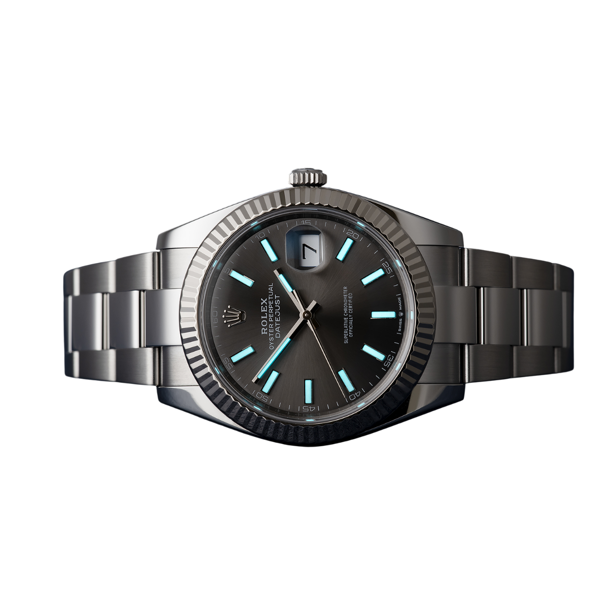 Datejust 41 mm Stainless Steel Slate Dial Oyster M126334-0013 New
