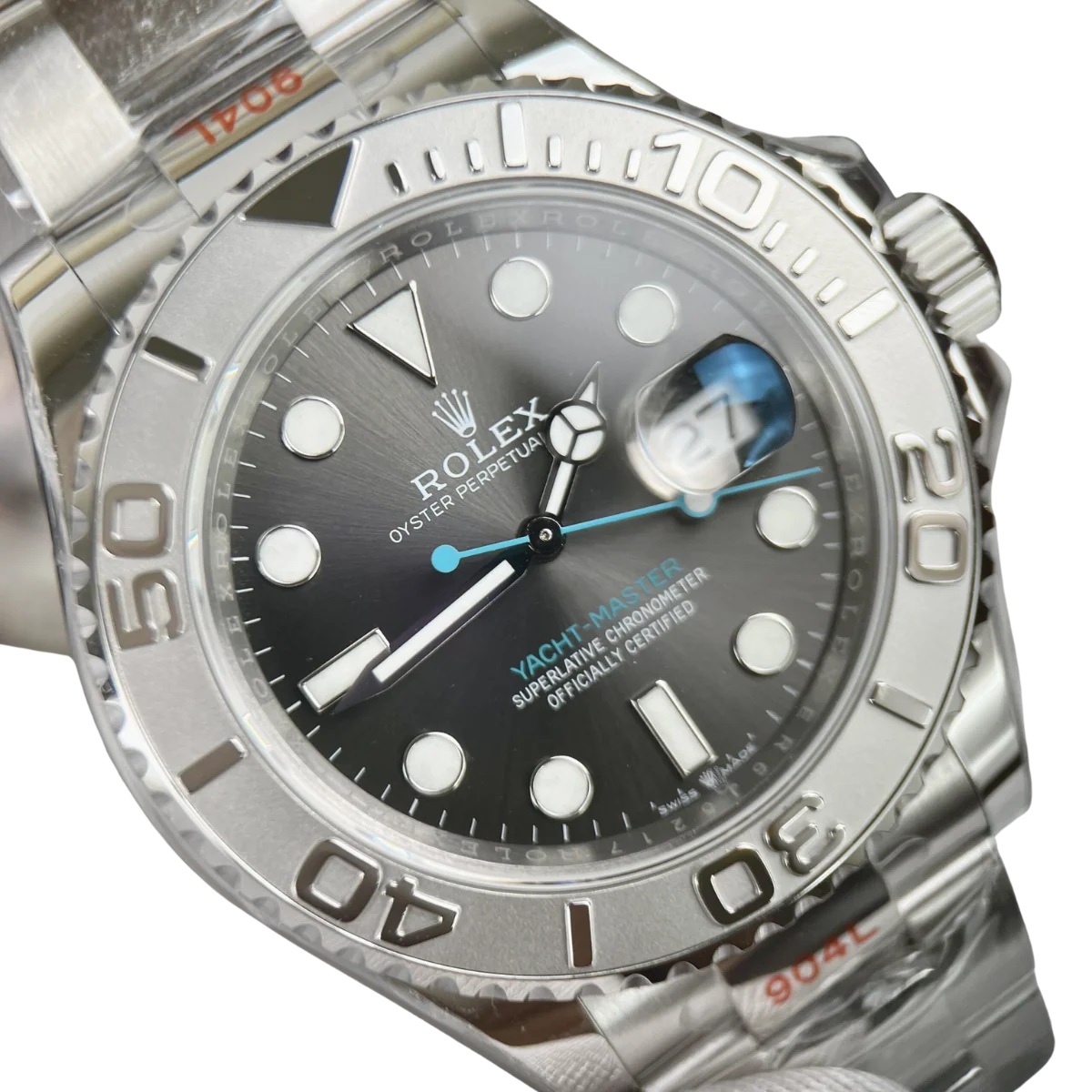 Yacht-Master 40 mm Dark Rhodium Dial, Stainless Steel Oyster Bracelet Mens Watch M126622-0001