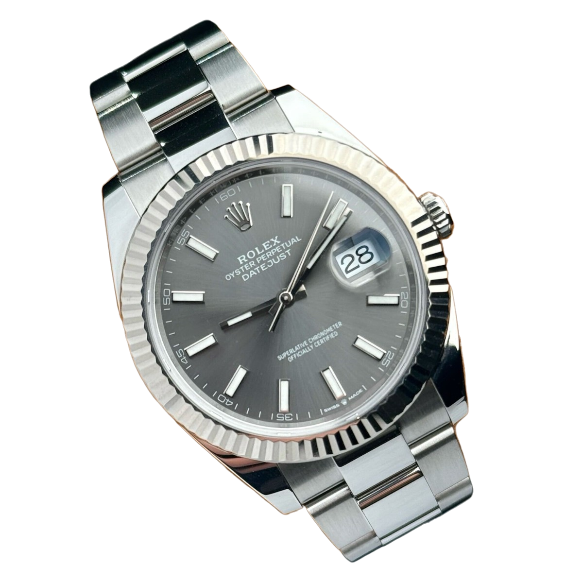 Datejust 41 mm Stainless Steel Slate Dial Oyster M126334-0013 New