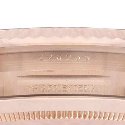 President Day-Date 40mm Rose Gold Chocolate Diamond Watch 228235