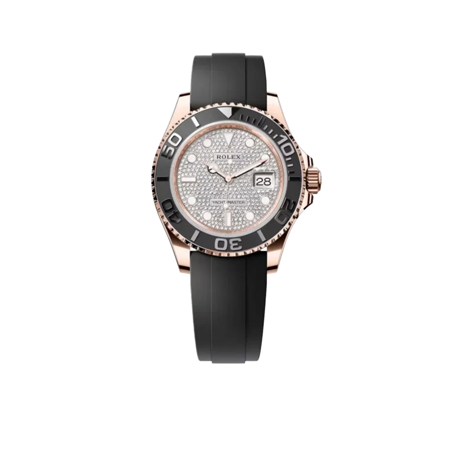 Yacht-Master 40mm 126655 Rose Gold Pavé Diamond Dial