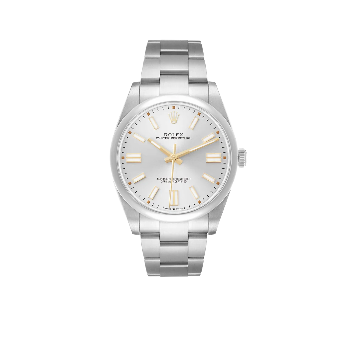 Oyster Perpetual 41mm Steel Silver Dial Mens Watch 124300