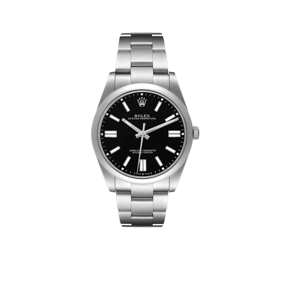 Oyster Perpetual 41mm Black Dial Steel Mens Watch 124300