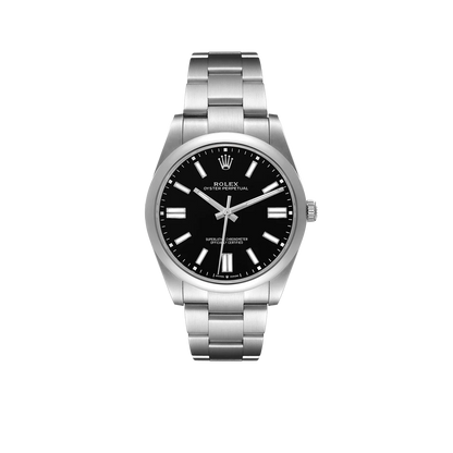 Oyster Perpetual 41mm Black Dial Steel Mens Watch 124300