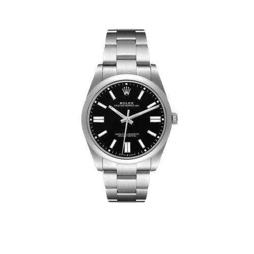 Oyster Perpetual 41mm Black Dial Steel Mens Watch 124300