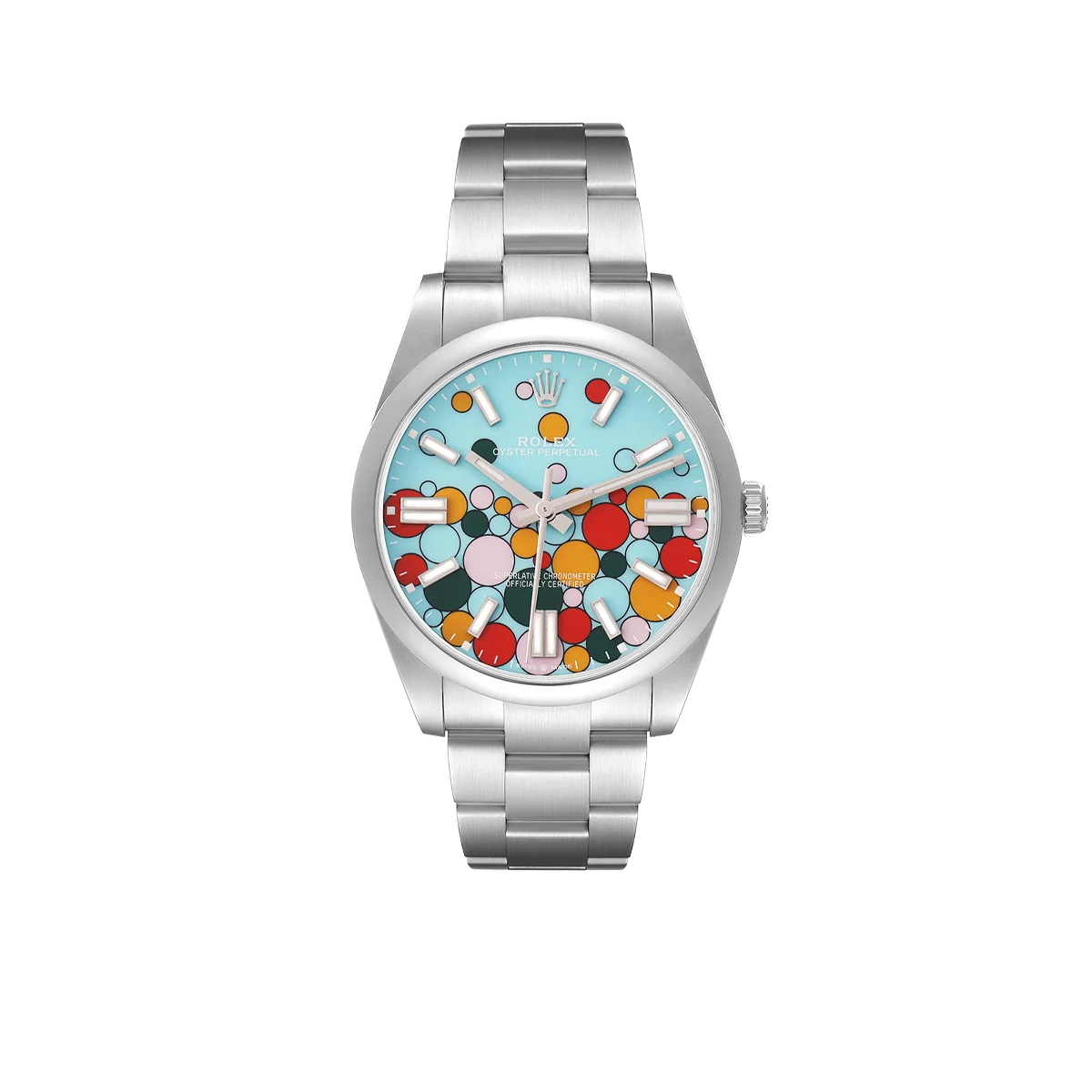 Oyster Perpetual 41mm Celebration Dial Steel Mens Watch 124300