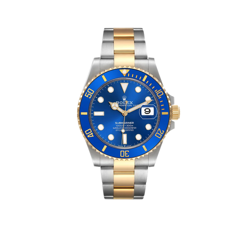 Submariner 41mm Steel Yellow Gold Blue Dial Mens Watch 126613