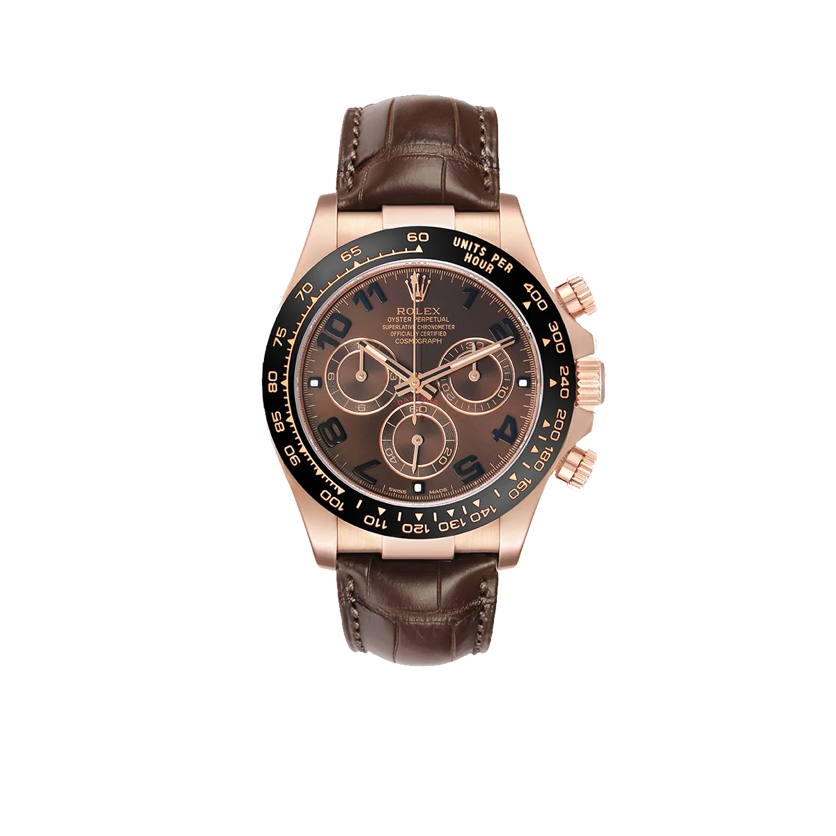 Daytona 40mm Rose Gold Chocolate Dial Mens Watch 116515