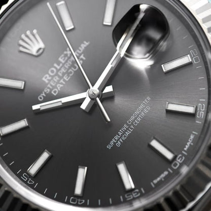 Datejust 41 mm Stainless Steel Slate Dial Oyster M126334-0013 New