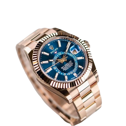 Sky-Dweller 42mm 18k Everose Gold Mens Watch 336935-0005 (Super Clone)