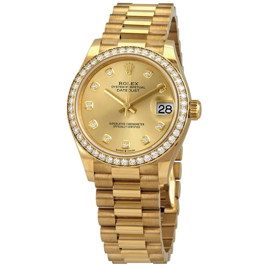 Datejust Oyster 31 mm Yellow Gold and Diamonds 278288RBR-0005