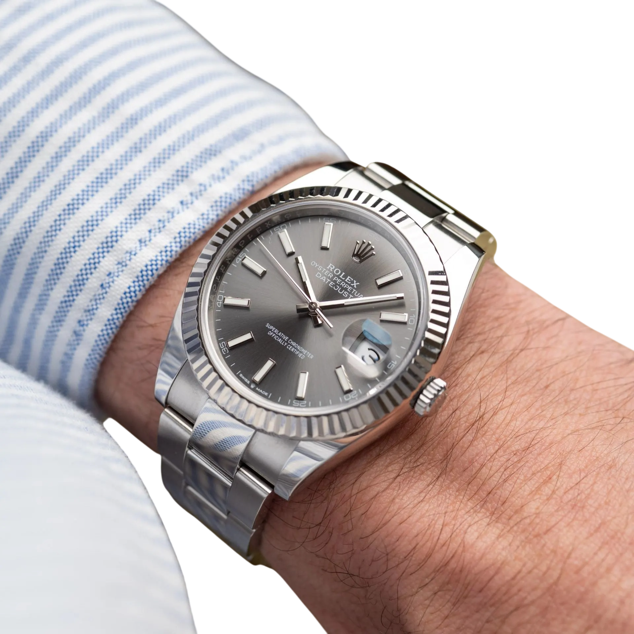 Datejust 41 mm Stainless Steel Slate Dial Oyster M126334-0013 New
