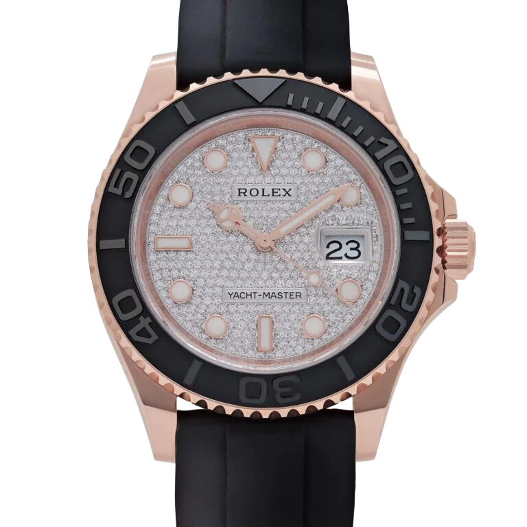 Yacht-Master 40mm 126655 Rose Gold Pavé Diamond Dial