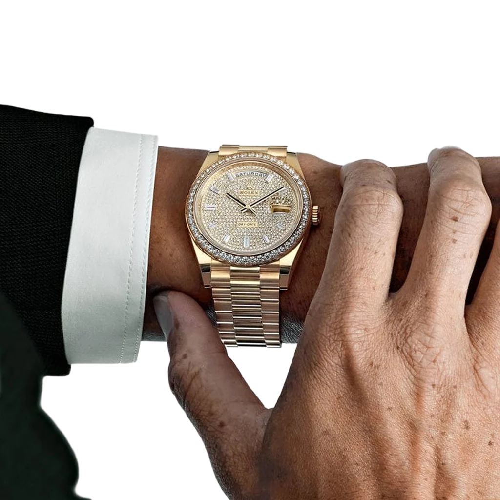 Day-Date 40 228348RBR Yellow Gold Diamond Dial Diamond Bezel