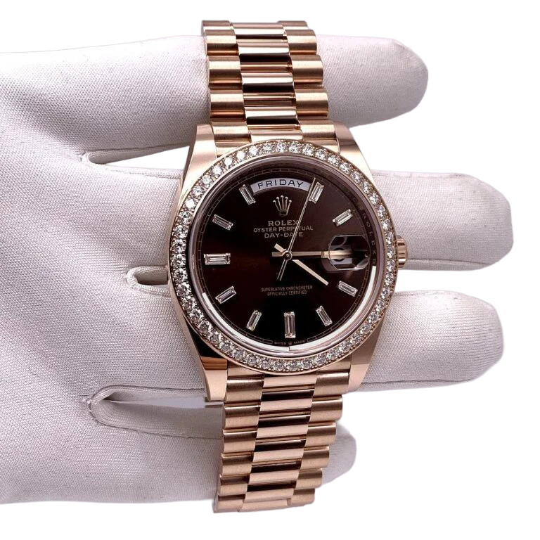 Day-Date 40mm President Rose Gold Diamond Mens Watch 228345