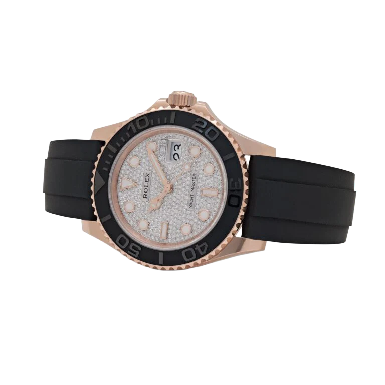 Yacht-Master 40mm 126655 Rose Gold Pavé Diamond Dial