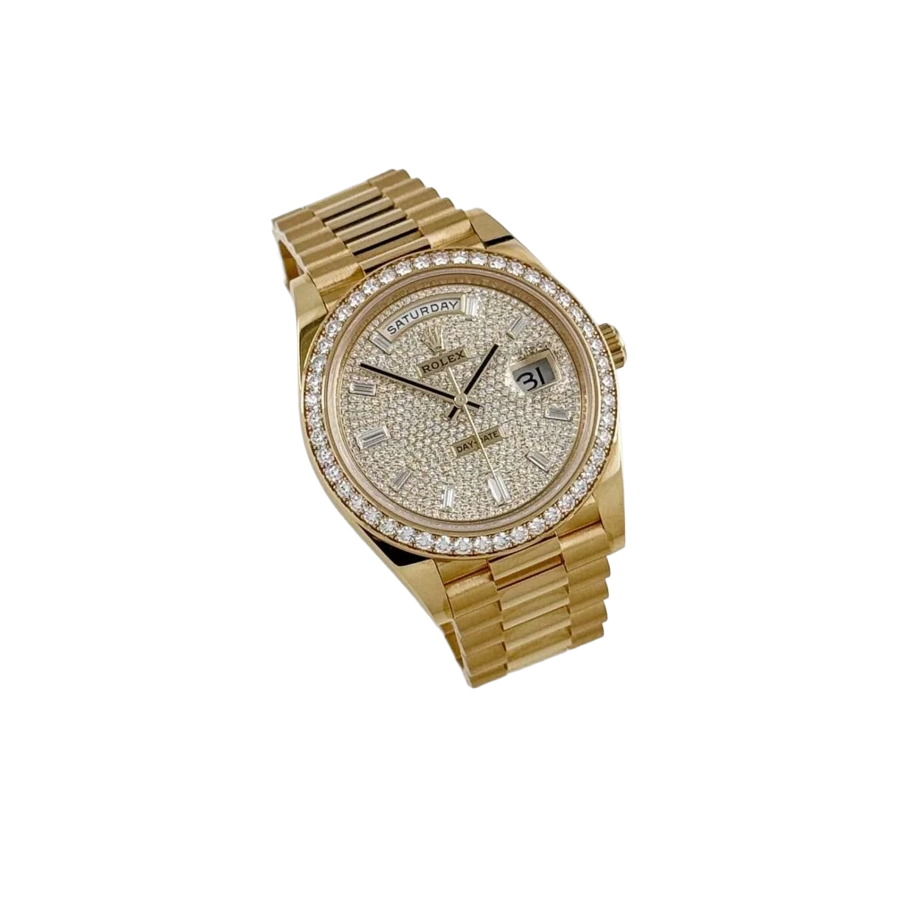 Day-Date 40 228348RBR Yellow Gold Diamond Dial Diamond Bezel
