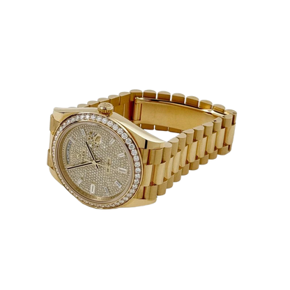 Day-Date 40 228348RBR Yellow Gold Diamond Dial Diamond Bezel