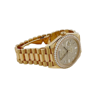 Day-Date 40 228348RBR Yellow Gold Diamond Dial Diamond Bezel