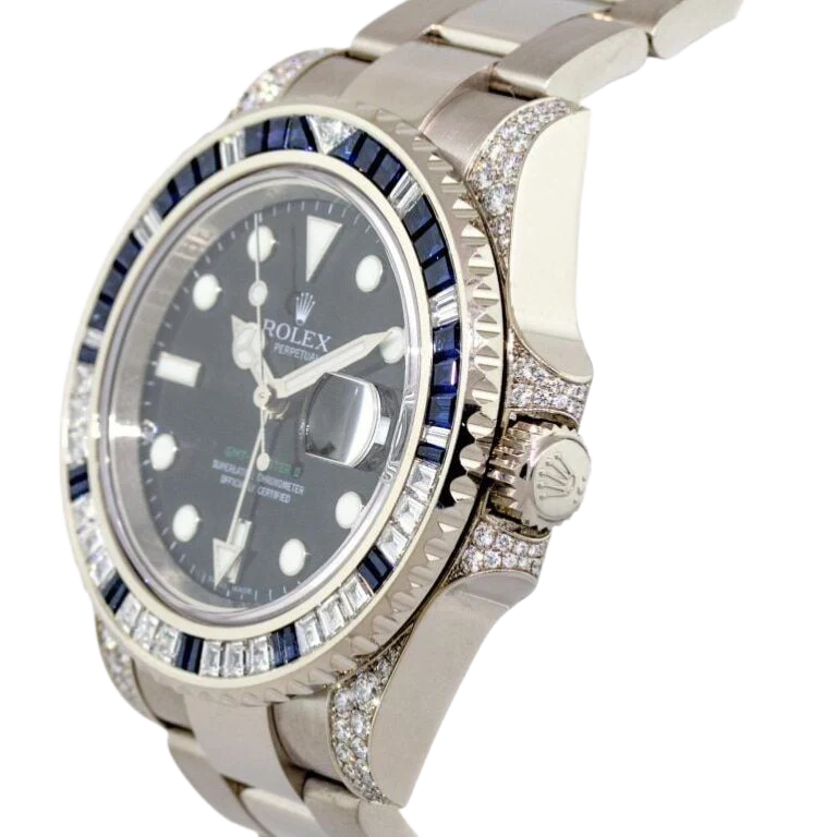GMT-Master II, Reference 116759SA White Gold Diamond And Sapphire