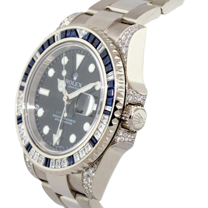 GMT-Master II, Reference 116759SA White Gold Diamond And Sapphire