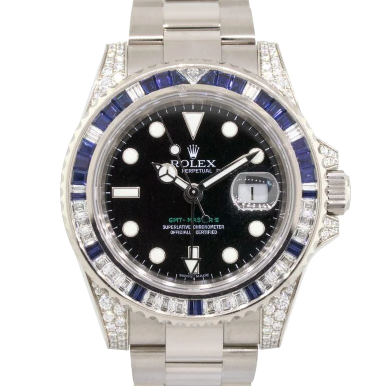 GMT-Master II, Reference 116759SA White Gold Diamond And Sapphire