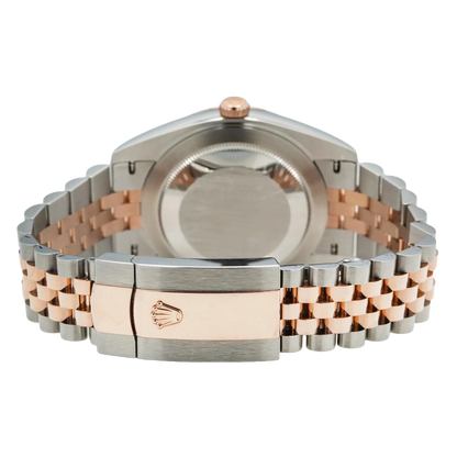 Datejust 41MM 126331 Chocolate Diamond Dial Fluted Bezel Two Tone Rose Gold Jubilee Bracelet
