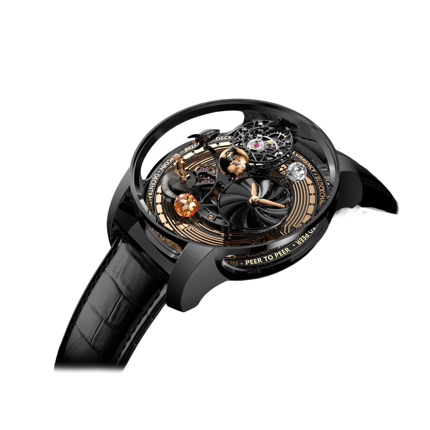 Astronomia Solar Bitcoin 44mm Black DLC, Titanium Manual Winding AS310.21.AB.AA.A