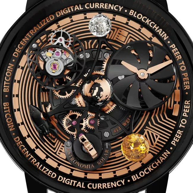 Astronomia Solar Bitcoin 44mm Black DLC, Titanium Manual Winding AS310.21.AB.AA.A