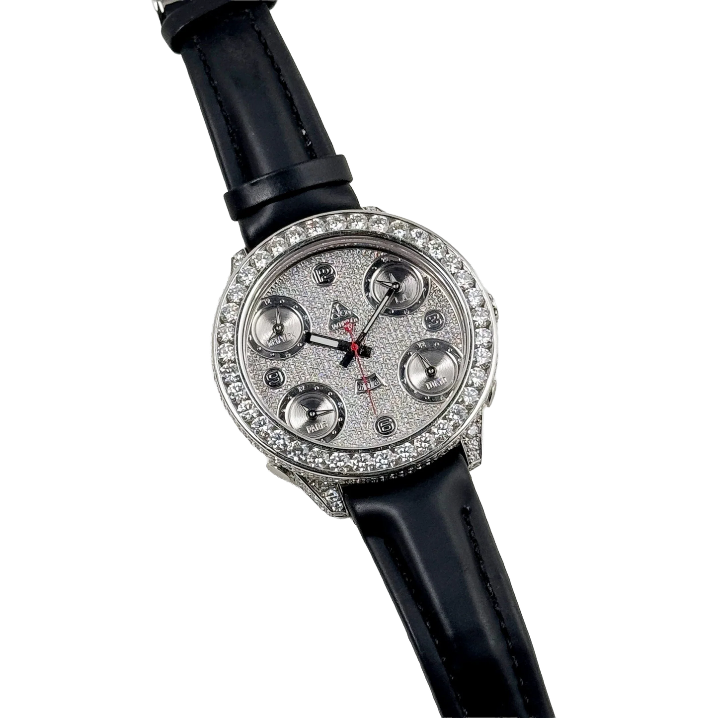 Five Time Zone Steel Diamond 40mm JCM-30