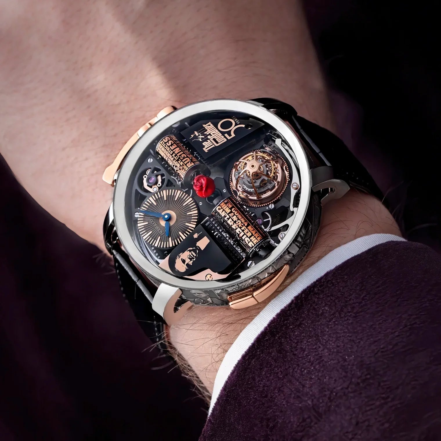 Opera Godfather 50th Anniversary 49mm White Gold Manual Winding OP110.30.AA.AA.A