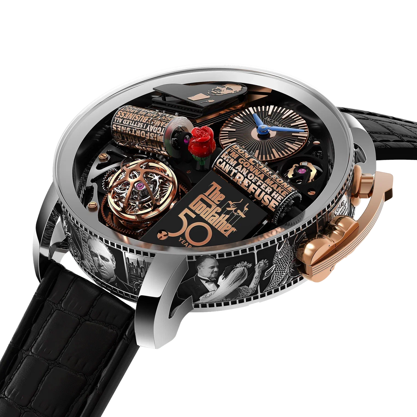 Opera Godfather 50th Anniversary 49mm White Gold Manual Winding OP110.30.AA.AA.A