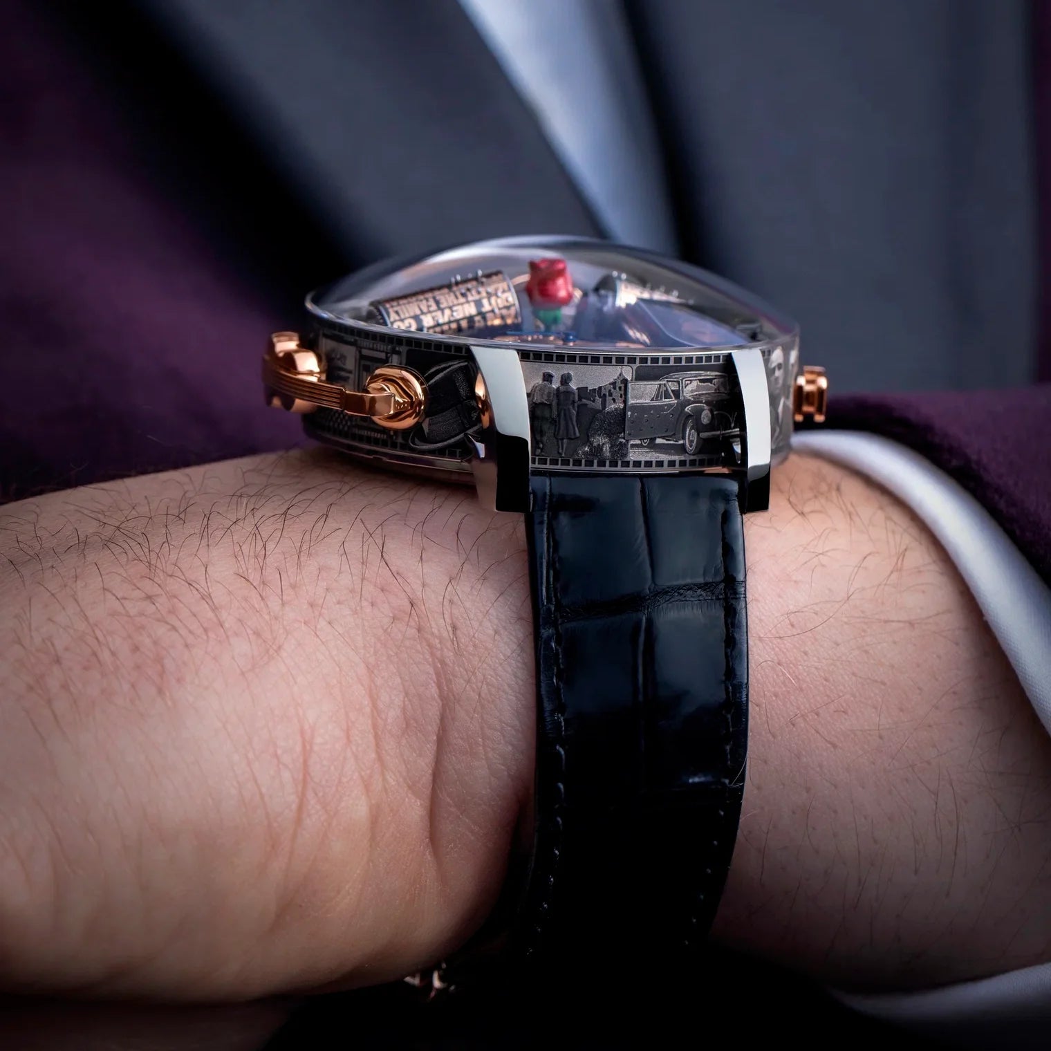 Opera Godfather 50th Anniversary 49mm White Gold Manual Winding OP110.30.AA.AA.A